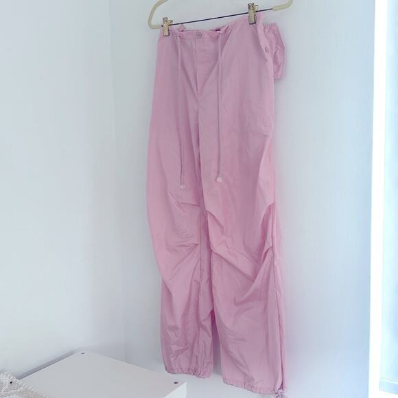 Light pink pants windbreakers Sz Small light weight joggers track pants - Picture 1 of 8